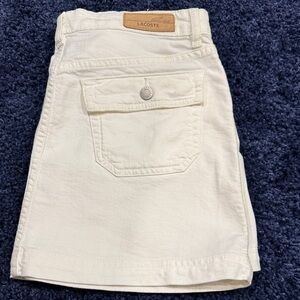 Lacoste White Denim Skirt with Pocket Detail